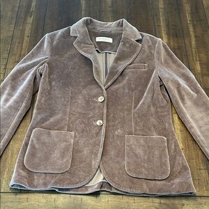 Circolo 1901 Tan Velvet feel Blazer Size 4 GUC